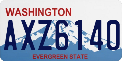 WA license plate AXZ6140