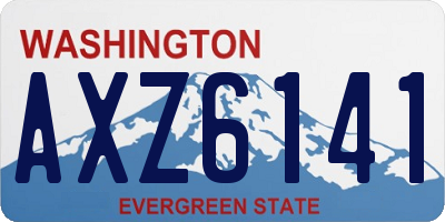 WA license plate AXZ6141