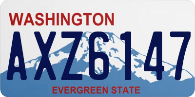 WA license plate AXZ6147