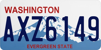 WA license plate AXZ6149