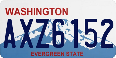 WA license plate AXZ6152