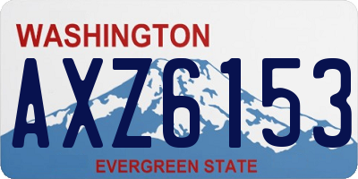WA license plate AXZ6153