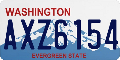 WA license plate AXZ6154