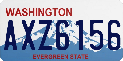 WA license plate AXZ6156