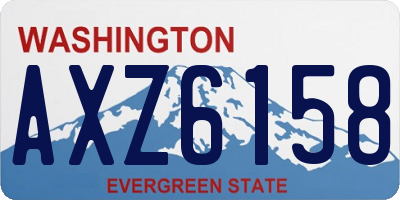 WA license plate AXZ6158