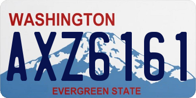 WA license plate AXZ6161