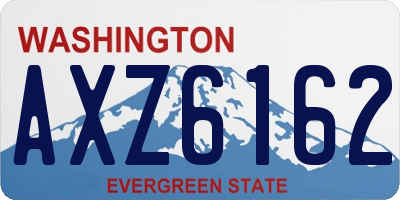 WA license plate AXZ6162
