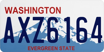 WA license plate AXZ6164