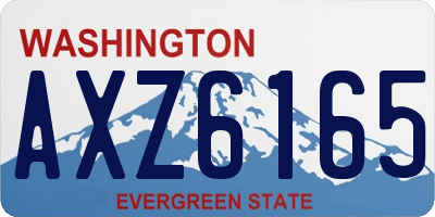WA license plate AXZ6165