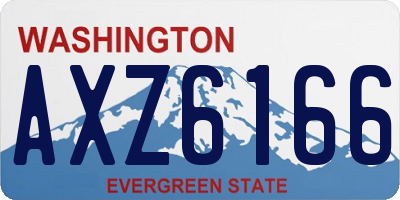 WA license plate AXZ6166