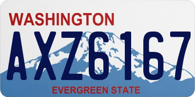 WA license plate AXZ6167