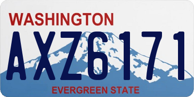 WA license plate AXZ6171
