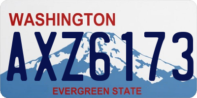 WA license plate AXZ6173