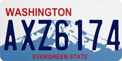 WA license plate AXZ6174