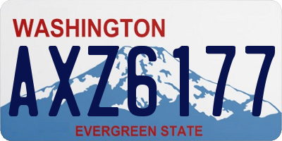WA license plate AXZ6177