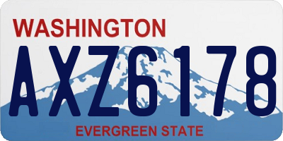 WA license plate AXZ6178