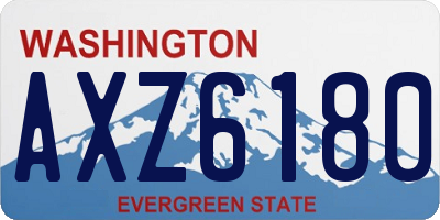 WA license plate AXZ6180