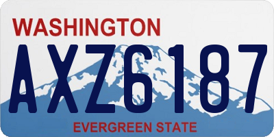 WA license plate AXZ6187