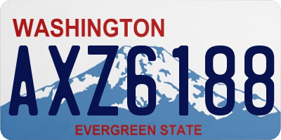 WA license plate AXZ6188