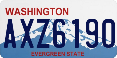 WA license plate AXZ6190