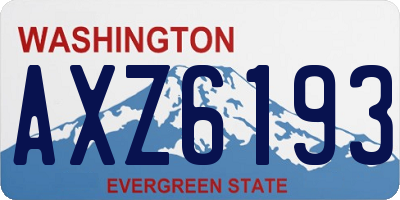 WA license plate AXZ6193