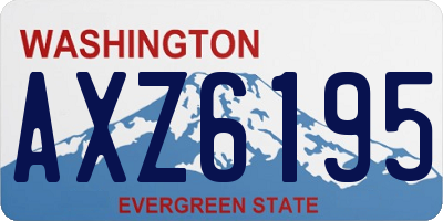 WA license plate AXZ6195