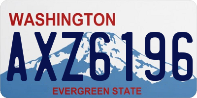 WA license plate AXZ6196