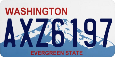 WA license plate AXZ6197