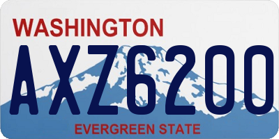 WA license plate AXZ6200