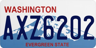 WA license plate AXZ6202