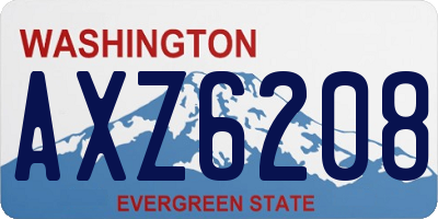 WA license plate AXZ6208
