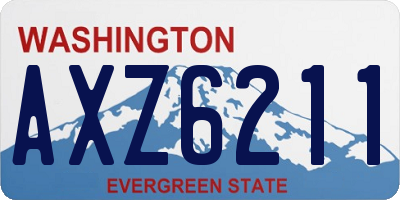 WA license plate AXZ6211