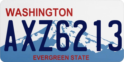 WA license plate AXZ6213