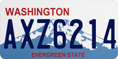 WA license plate AXZ6214