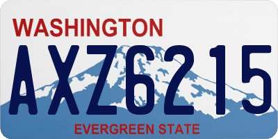 WA license plate AXZ6215