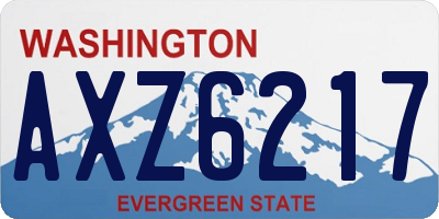 WA license plate AXZ6217