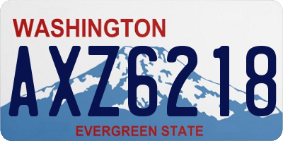 WA license plate AXZ6218