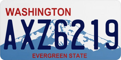 WA license plate AXZ6219