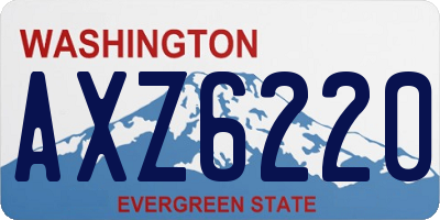 WA license plate AXZ6220