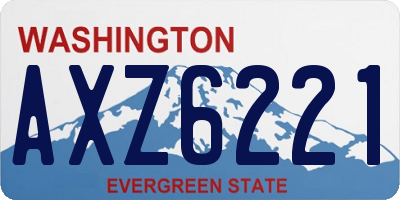WA license plate AXZ6221
