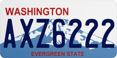 WA license plate AXZ6222