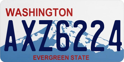 WA license plate AXZ6224
