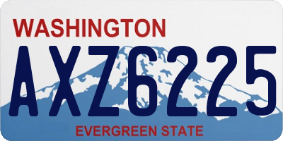 WA license plate AXZ6225