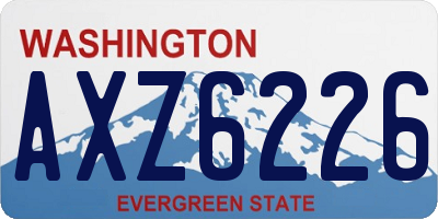 WA license plate AXZ6226