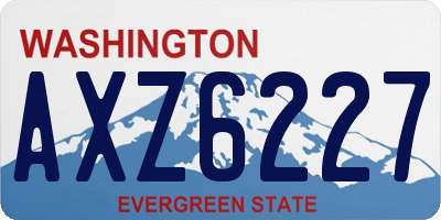 WA license plate AXZ6227