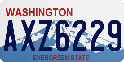 WA license plate AXZ6229