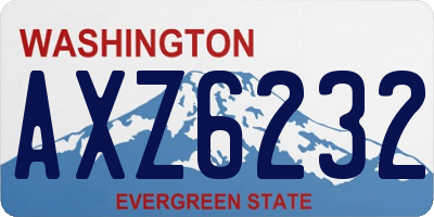 WA license plate AXZ6232
