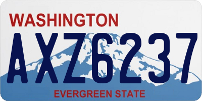 WA license plate AXZ6237
