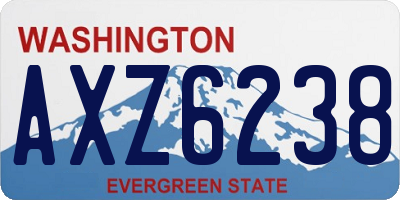 WA license plate AXZ6238