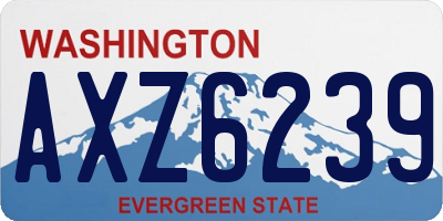 WA license plate AXZ6239